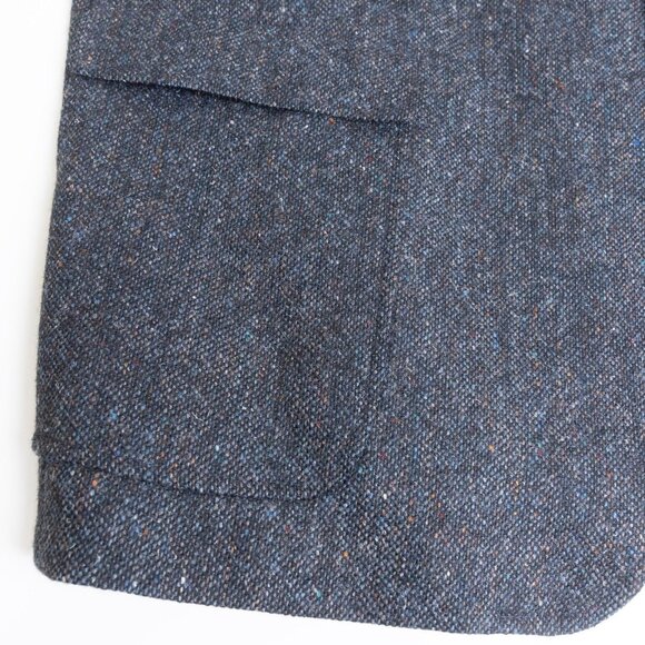 Vintage Tweed Sport Coat Wool Blazer Jacket Elbow Patches England 48 L Moores - Picture 14 of 16